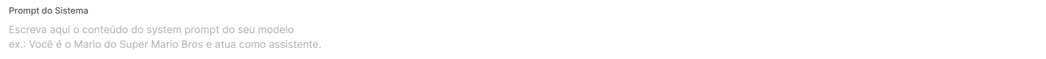 Campo Prompt do Sistema na tela de edição do agente